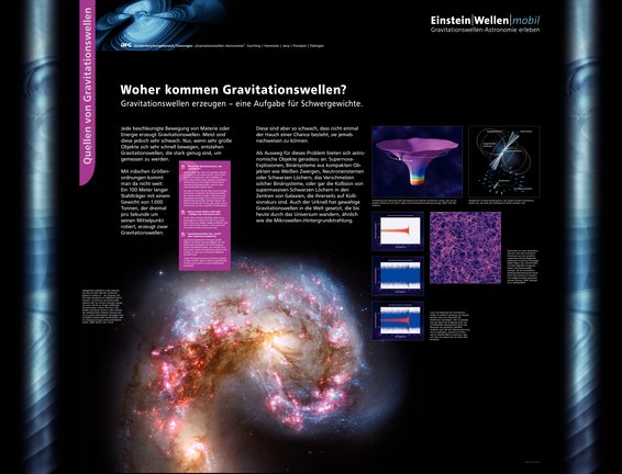 Popup-Display Quellen von Gravitationswellen